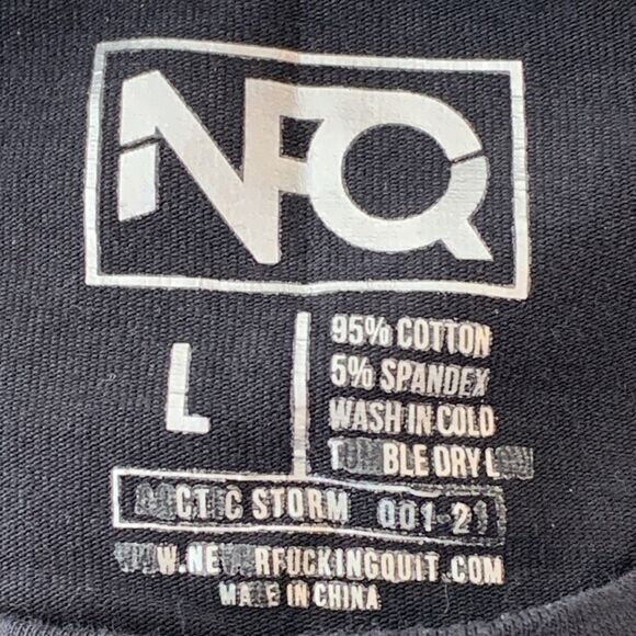 NFQ (Never F*cking Quit) T-Shirt Mens Camo Graphic Short Sleeve Size Large Black - Picture 3 of 9